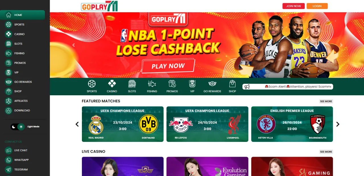 GoPlay711 Online Sports Betting Site SG