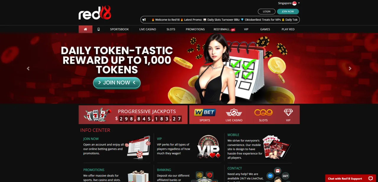 Red18SG Online Betting Site