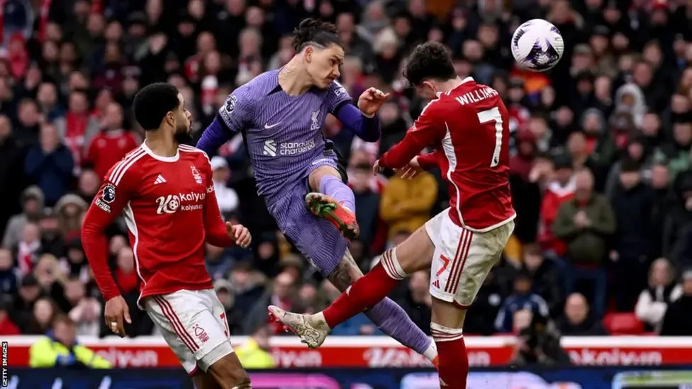 Nottingham Forest’s winning run ended after game against Liverpool