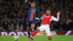 Dembélé scores as Paris Saint Germain sink Arsenal