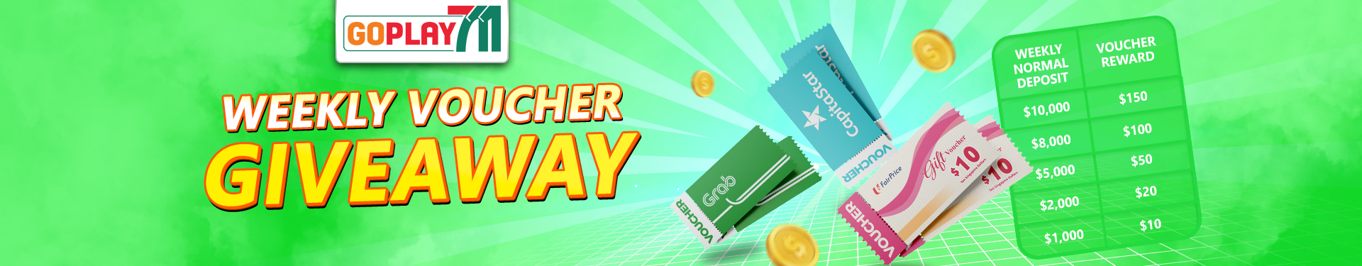 Weekly Voucher Giveaway Promo