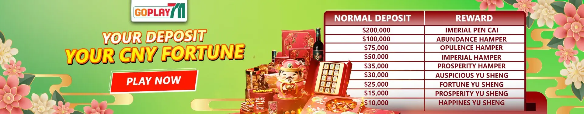 Your Deposit Your CNY Fortune Goplay711