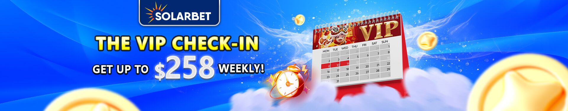 Solarbet Banner VIP Check In