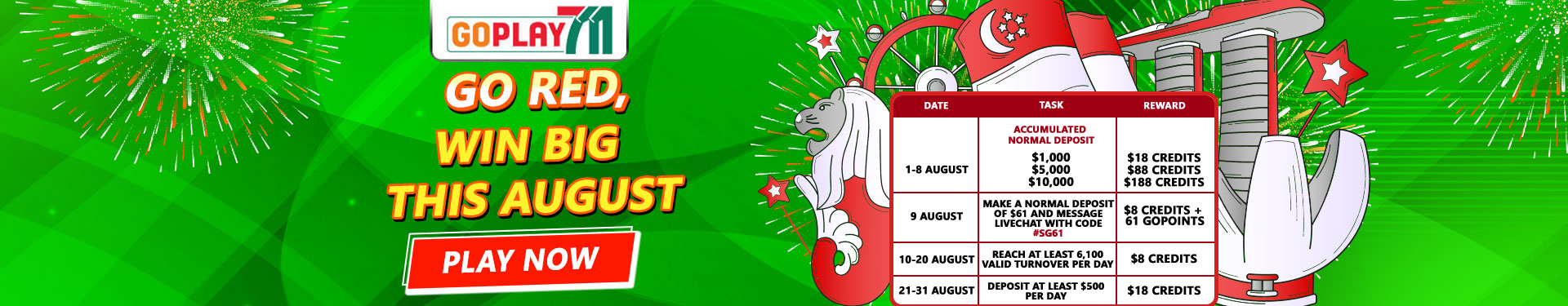 Goplay711 GO RED Promo